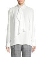 Vince Camuto Tie-neck Long-sleeve Top