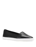 Michael Michael Kors Olive Leather Slip-on Sneakers