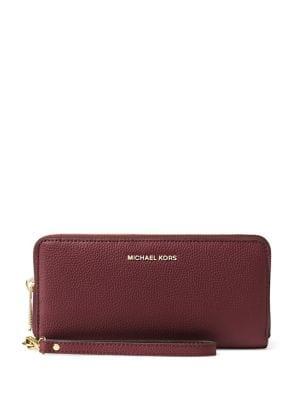 Michael Michael Kors Mercer Leather Continental Wristlet Wallet