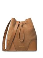 Michael Michael Kors Cary Suede And Leather Bucket Bag