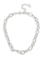 Robert Lee Morris Linked & Connected Silvertone Collar Necklace