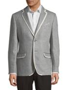 Tallia Orange Slim-fit Herringbone Blazer Jacket