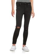 Design Lab Lord & Taylor Distressed Skinny Jeans - Black