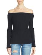 1 State Long Sleeve Off-the-shoulder Top