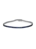 Marco Moore 14k White Gold & Blue Sapphire Bracelet
