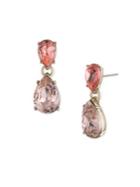 Givenchy Multi-stone Goldtone Pear Drop Earrings
