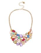 Betsey Johnson Multicolor Stone Bib Necklace