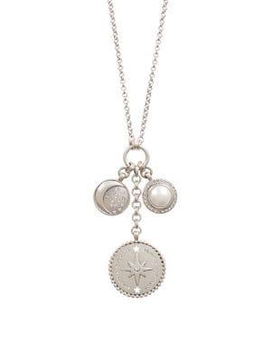 Lucky Brand Silvertone And Faux-pearl Necklace