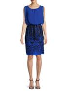 Calvin Klein Embroidered Lace Sleeveless Dress