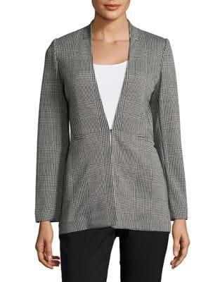 Calvin Klein Petite Petite Plaid Long-sleeve Jacket