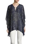 Michael Michael Kors Ditsy Blossom V-neck Flutter Top