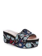 Avec Les Filles Addison Floral Embroidered Platform Sandals