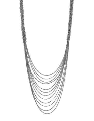 Jessica Simpson Braided Chain Drape Necklace