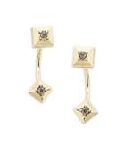 House Of Harlow Lyra Stone-accented Fron-back Earrings