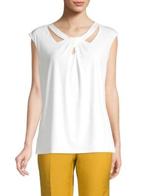 Kasper Crisscross Cut-out Top