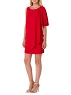 Tahari Arthur S. Levine Petite Asymmetrical Overlay Necklace Dress