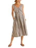 Mango Striped Linen-blend Dress