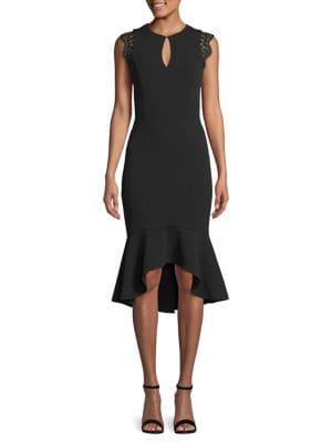 Betsy & Adam Ruffled Sheath Dress