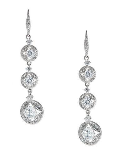Nadri Three-tiered Crystal Drop Earrings