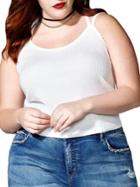 Mblm By Tess Holliday Solid Ribbed Tank Top