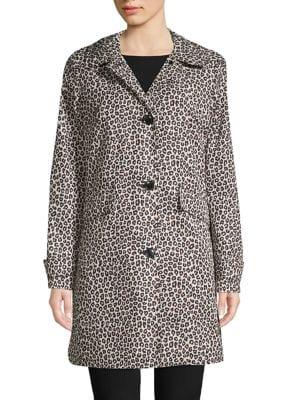 Kate Spade New York Leopard-print Trench Coat