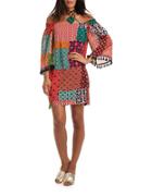 Trina Turk Amaris Silk-blend Patchwork Dress