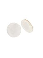 Lord Taylor Moonrise White Mother-of-pearl And Crystal Clip-on Earrings