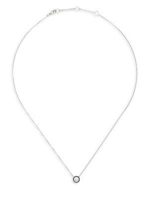 Sole Society Crystal Round Pendant Necklace