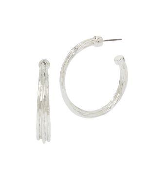 Robert Lee Morris Collection Santa Fe Textured Hoop Earrings