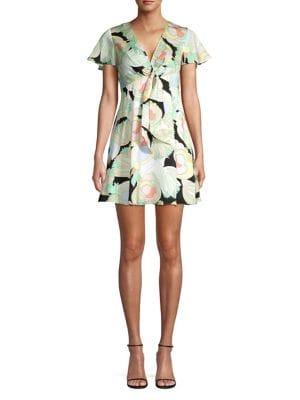 Bailey 44 Floral Tie-front Mini Dress