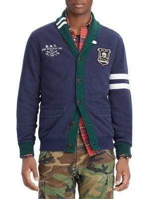Polo Ralph Lauren Cotton-blend Fleece Shawl Cardigan