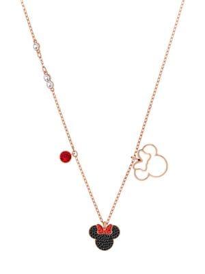 Swarovski Mickey & Minnie Rose-goldplated Pendant Necklace