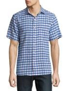 Tommy Bahama Gingham Del Toro Stretch Linen Camp Shirt