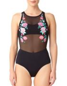 Anne Cole One-piece Embroidered Swimsuit