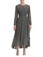 Tommy Hilfiger Trinity Floral Flocked Chiffon Midi Dress