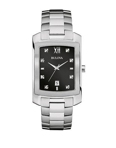 Bulova Stainless Steel And Diamond Watch, 96d125