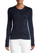 Ellen Tracy Glitter Long Sleeve Cardigan