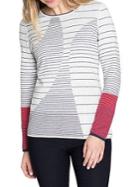 Nic+zoe Frequency Mixed Striped Top