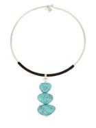 Robert Lee Morris Soho Santa Fe Crystal And Turquoise Totem Round Wire Necklace