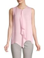 Elie Tahari Pernilla Ruffle Silk Top