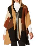 Rafaella Petites Petite Colorblock Intarsia Poncho