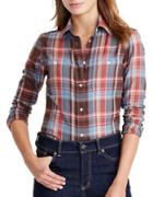 Lauren Ralph Lauren Petite Alishia Plaid Cotton Twill Shirt