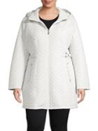 Gallery Plus Quilted Zip-front Hooded Jacket