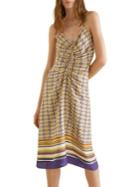 Mango Scarf Print Midi Dress