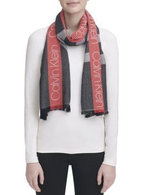 Calvin Klein Colorblock Logo Pashmina
