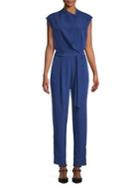 H Halston Draped-front Jumpsuit