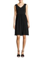 Adrianna Papell Knit Crepe Fit-and-flare Dress