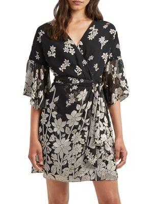 French Connection Elsie Satin Wrap Dress