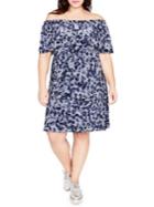 Rachel Rachel Roy Plus Floral-print Off-the-shoulder Dress