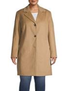 Calvin Klein Plus Notched Lapel Classic Coat